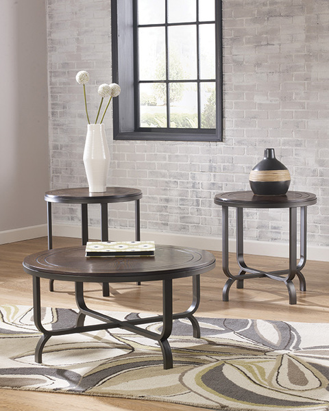 Ferlin 3-Piece Table Set | Wood & Metal Living Room Tables