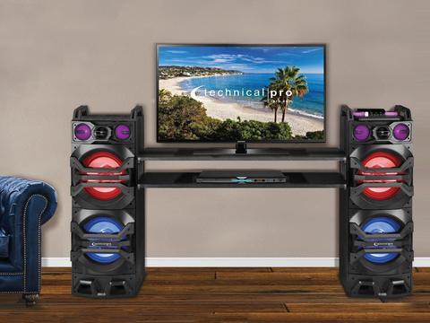 4000 Watt Pair Home Theater Dual10" Bt Led Speakers