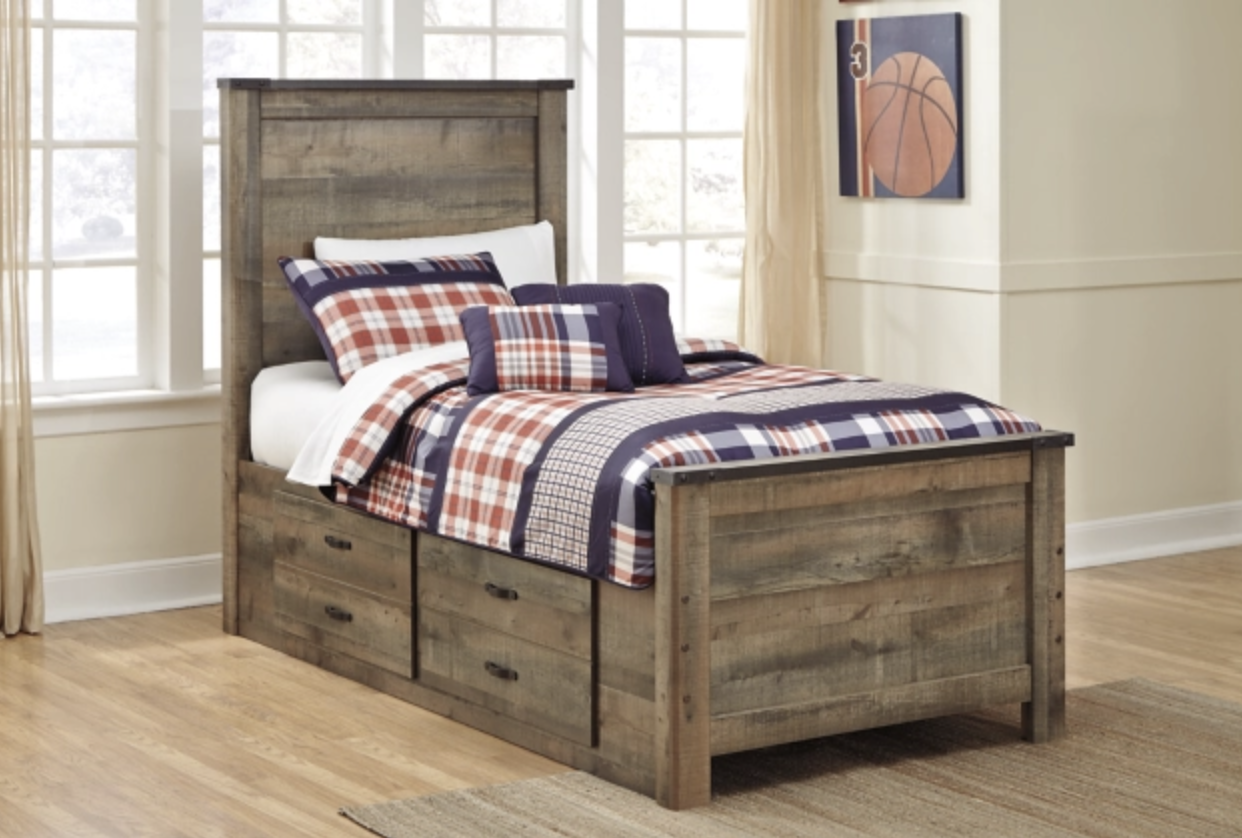 View Trinell Twin Panel Bed with 2 Storage Drawers