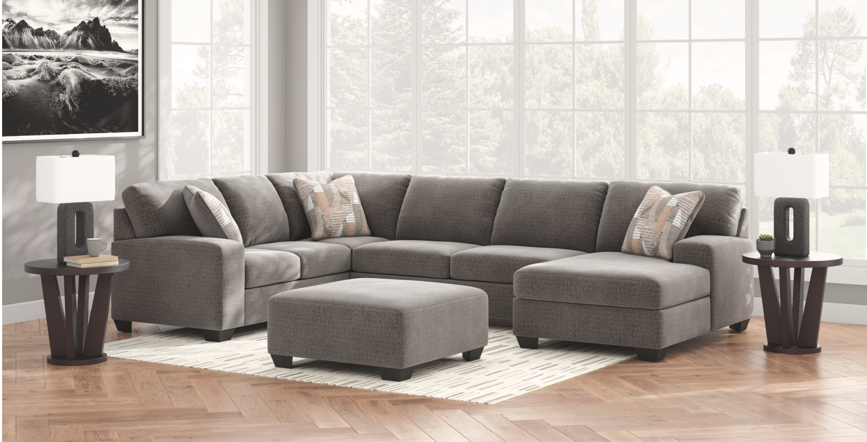 View Seyler Lane GreyStone 3 pc Sectional
