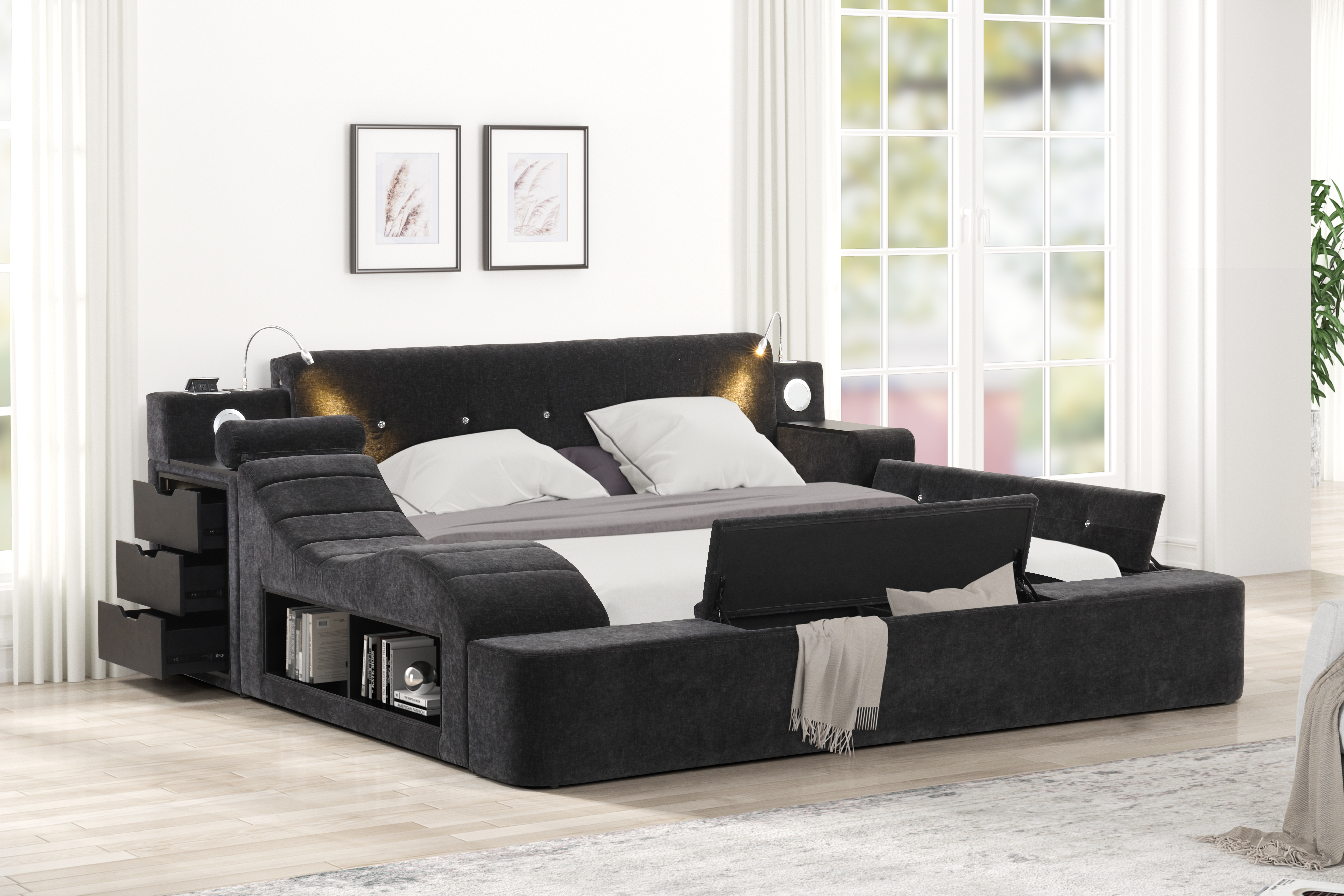 View DreamPlace Queen Bed w/storage